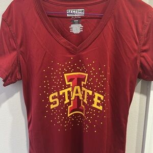 Iowa State Dry Fit V Neck Tee